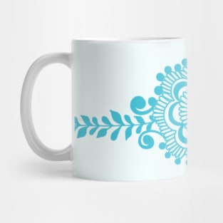 Sky Blue Henna Tattoo - Sky Blue Mehendi Motifs Mug